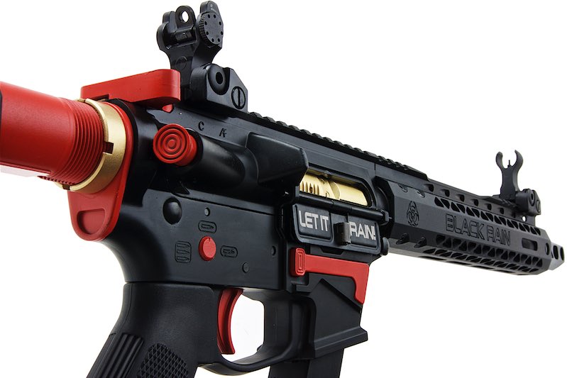 EMG TWS Black Rain Ordnance 9mm Carbine GBB Rifle Airsoft Guns (Black/ Red)