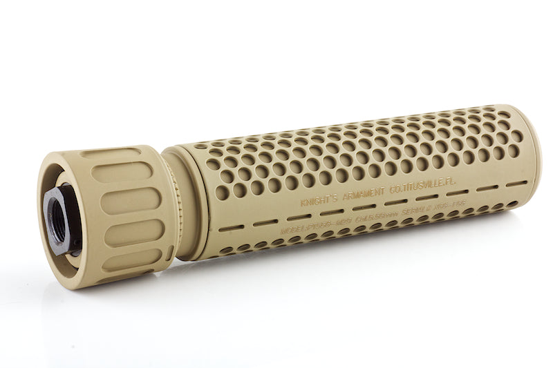Knight's Armament Airsoft (Madbull) 556 QDC/CQB Suppressor With Flash Hider (14mm CCW/ Tan)