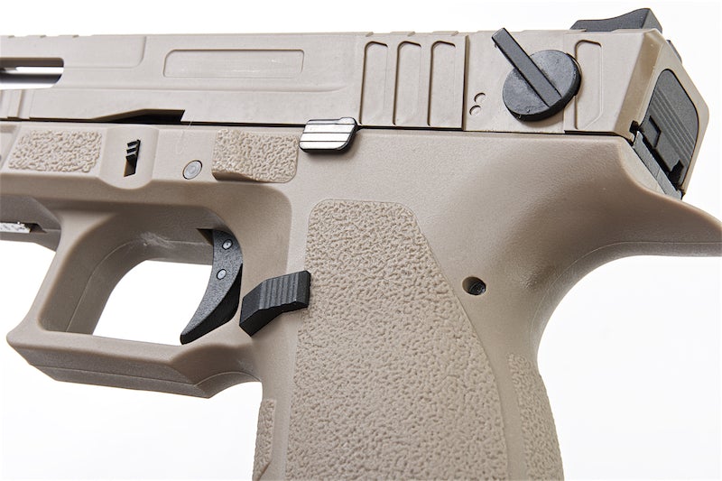 KJ Works KP-13F Full Auto Metal Slide GBB Pistol (w/ Thread Barrel & Cap/ TAN)