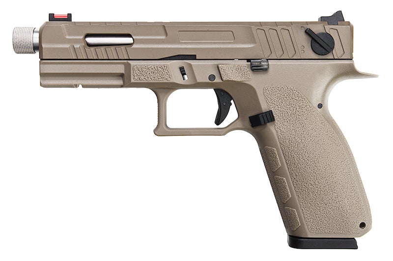 KJ Works KP-13F Full Auto Metal Slide GBB Pistol (w/ Thread Barrel & Cap/ TAN)