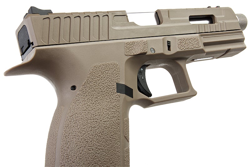 KJ Works KP-13F Full Auto Metal Slide GBB Pistol (w/ Thread Barrel & Cap/ TAN)