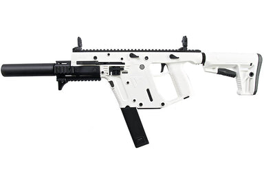 KRYTAC KRISS Vector Limited Edition AEG SMG Rifle (Alpine White/ with Mock Suppressor)