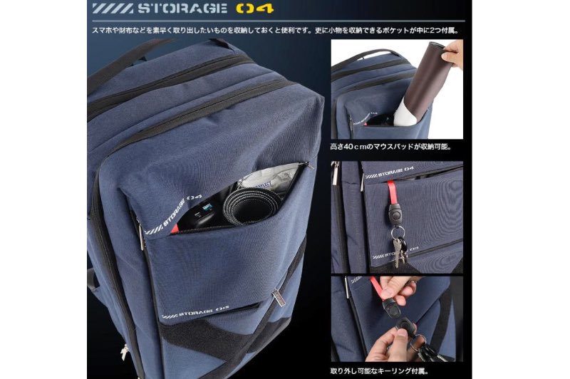 Laylax Multi Gaming Ruck - H510mm × W320mm × D215mm (Navy)