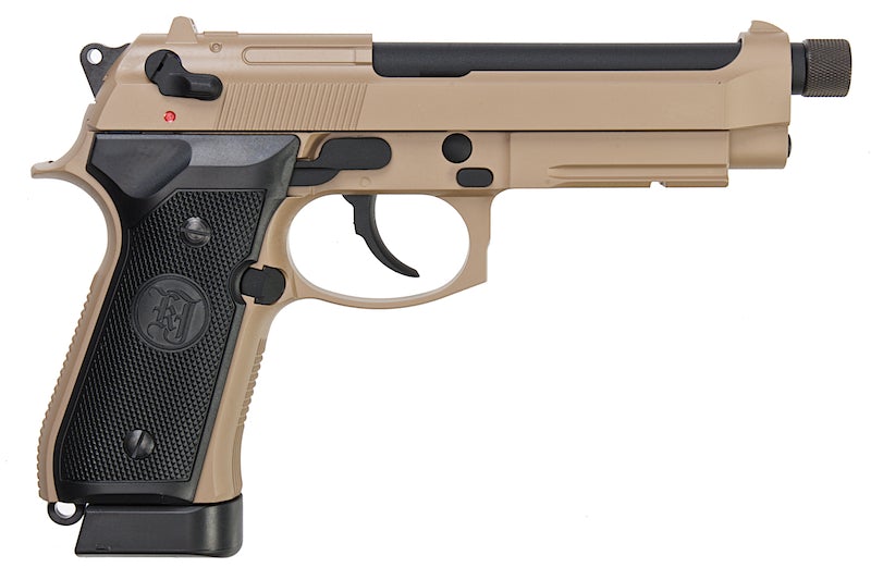 KJ Works M9A1 Full Metal Co2 Pistol  (Threaded Barrel/ Tan)