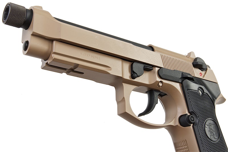 KJ Works M9A1 Full Metal Co2 Pistol  (Threaded Barrel/ Tan)