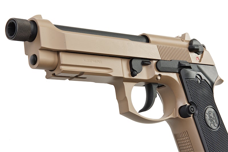 KJ Works M9A1 Full Metal GBB Pistol (Threaded Barrel/ Tan