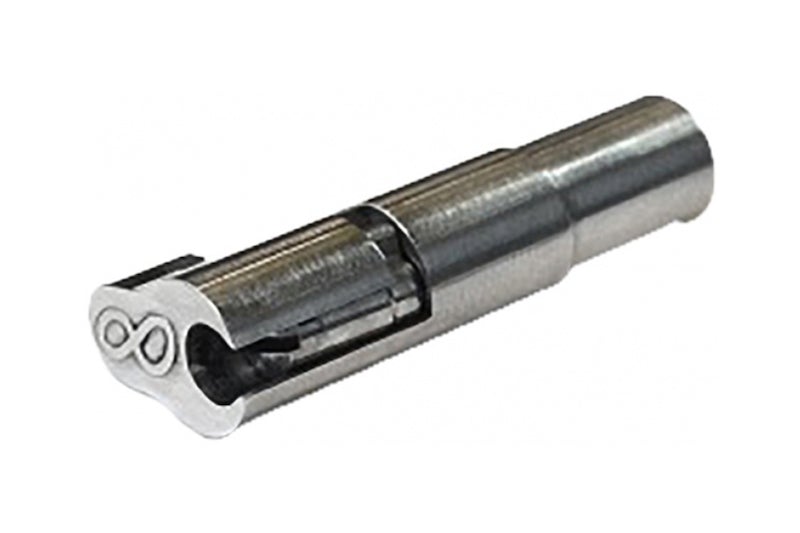 Airsoft Masterpiece CNC Stainless Steel Magazine Release Catch for Marui Hi-Capa GBB (Infinity Style/ Silver)