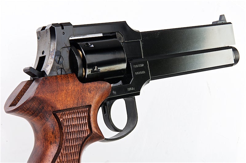 Marushin Mateba Revolver 6mm X-Cartridge Series (Deep Black Version, Wood Grip)