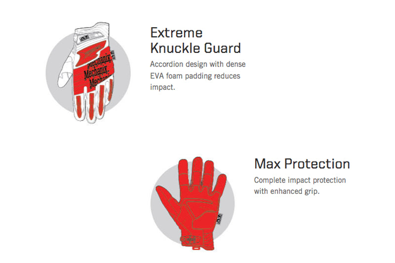 Mechanix Wear Gloves M-Pact2 (Red / M)