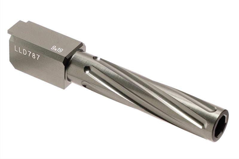 Nine Ball Non-Recoil Fluted Outer Barrel NEO For Marui G19 Gen3/ Gen4 GBB (Gun Metal)