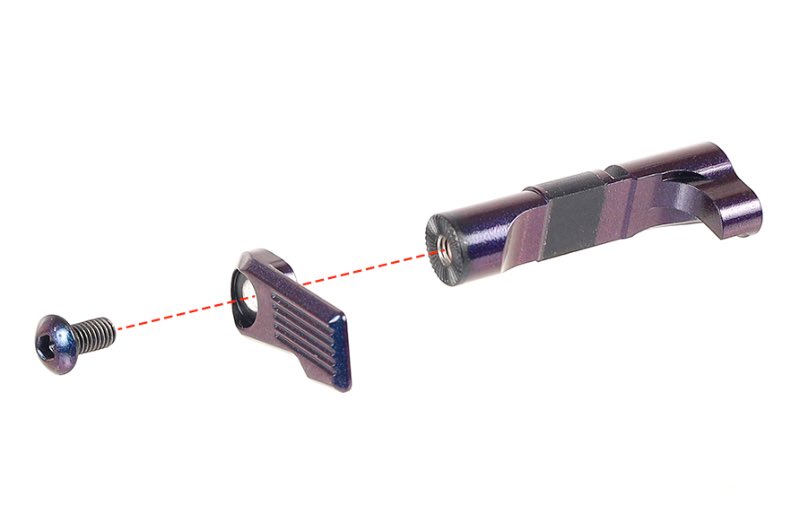 Nine Ball Custom ZANSHIN Magazine Catch for Marui Hi Capa GBB Pistol (Murasaki Purple)