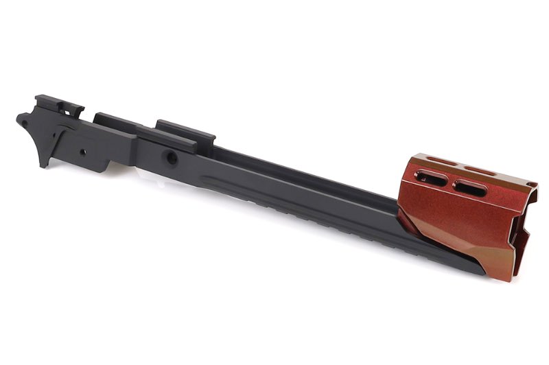 Nine Ball EDGE ZANSHIN MID Frame & Compensator Set for Marui Hi-Capa 5.1 GBB Pistol (Kurenai Red)