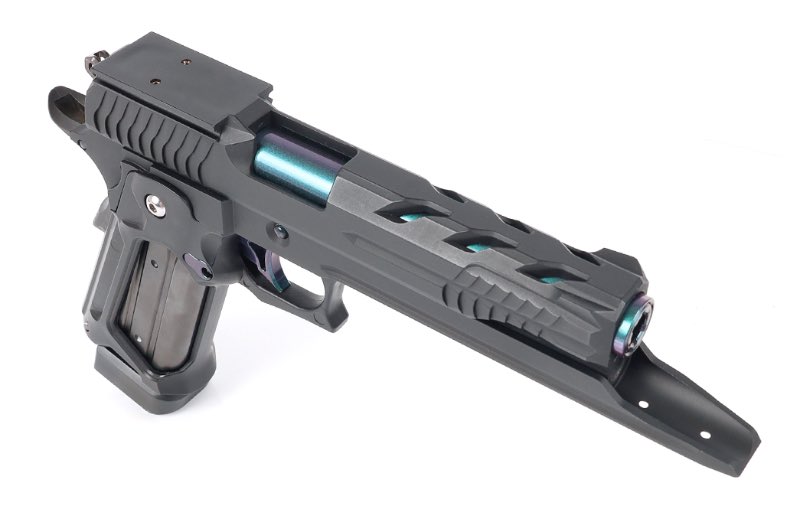 Nine Ball '2Way Fixed' Non-Recoiling ZANSHIN Series Outer Barrel For Marui Hi-Capa 5.1 (Midori Green)