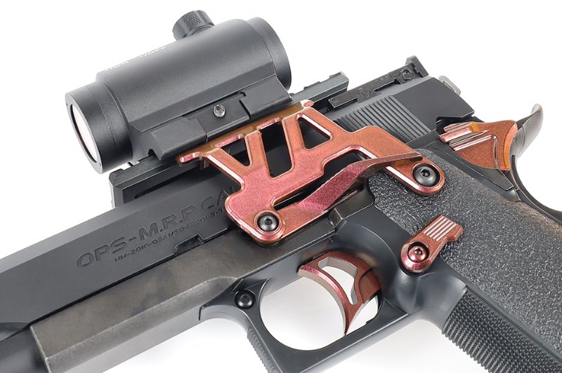 Nine Ball Aluminum ZANSHIN Optic Base Mount NEO for Marui Hi Capa GBB Pistol (Kurenai Red)