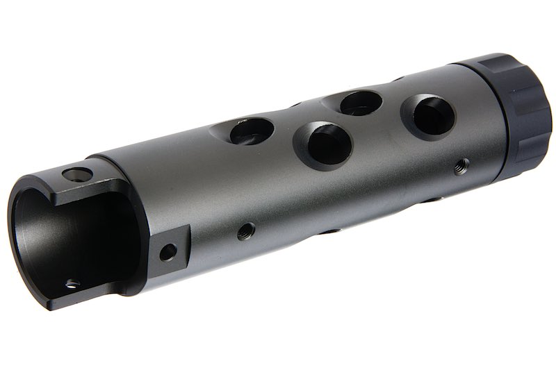 Narcos Airsoft CNC Aluminum Front Barrel Kit (Type 1) for Action Army AAP01 Airsoft GBB Pistol (Titanium Gray)
