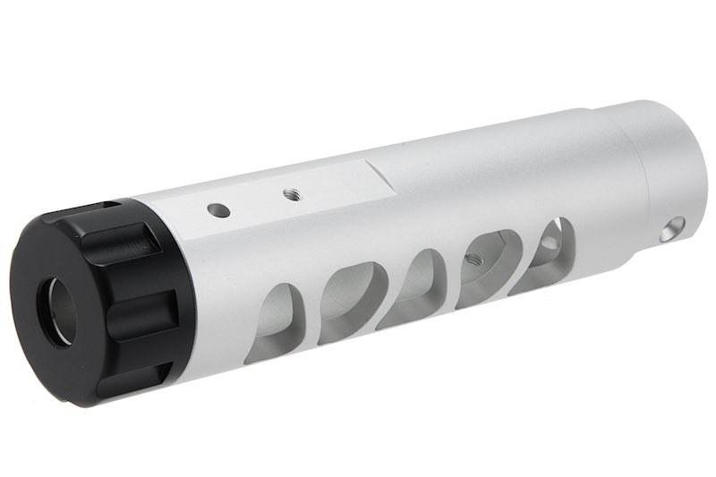 Narcos Airsoft CNC Aluminum Front Barrel Kit (Type 3) for Action Army AAP01 Airsoft GBB Pistol (Silver)