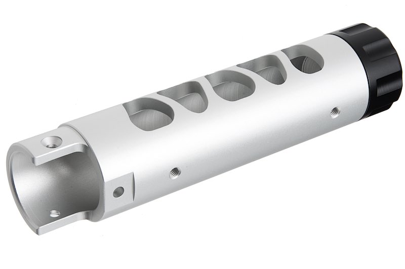 Narcos Airsoft CNC Aluminum Front Barrel Kit (Type 3) for Action Army AAP01 Airsoft GBB Pistol (Silver)