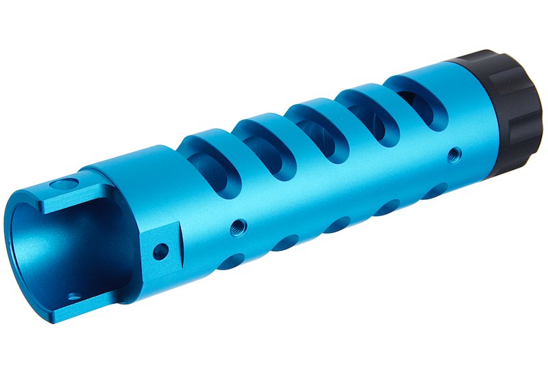 Narcos Airsoft CNC Aluminum Front Barrel Kit (Type 5) for Action Army AAP01 Airsoft GBB Pistol (Blue)
