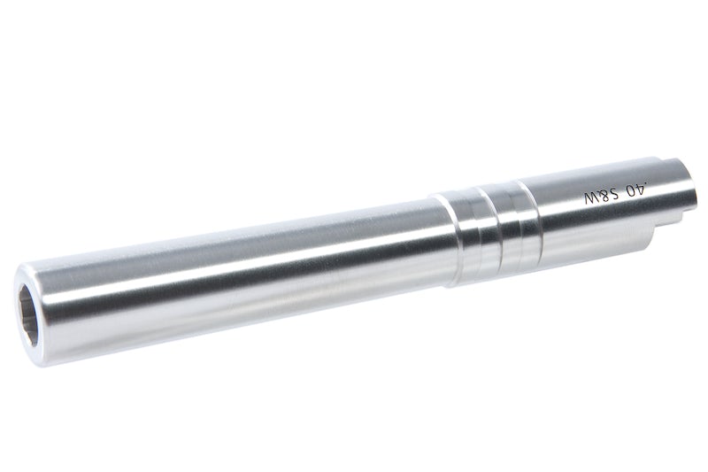 Airsoft Masterpiece .40 S&W Stainless Steel Fix Outer Barrel for Marui Hi-Capa 5.1 GBB Pistol (Silver)