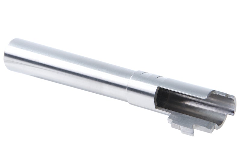 Airsoft Masterpiece .40 S&W Stainless Steel Fix Outer Barrel for Marui Hi-Capa 5.1 GBB Pistol (Silver)