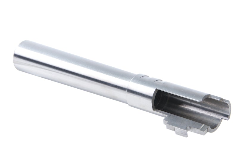 Airsoft Masterpiece .40 ACP Stainless Steel Fix Outer Barrel for Marui Hi-Capa 5.1 GBB Pistol (Silver)