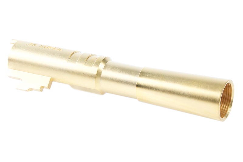 Airsoft Masterpiece .38 Super Fix Outer Barrel for Compensator for Marui Hi-Capa 4.3 GBB Pistol (Gold)