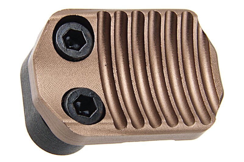 Revanchist Airsoft Type B Metal Magazine Release for Marui M4 MWS Airsoft GBB Rifle (Tan)