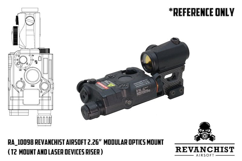 Revanchist Airsoft Modular 2.26 inch Optics Mount for T2 RDS Sight & Laser