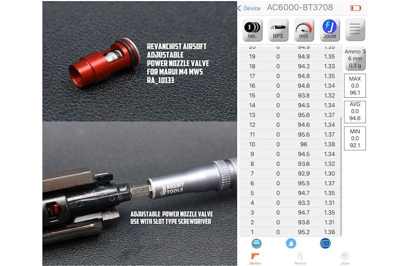 Revanchist Airsoft Adjustable Power Nozzle Valve For Marui MWS Airsoft GBB (Red)