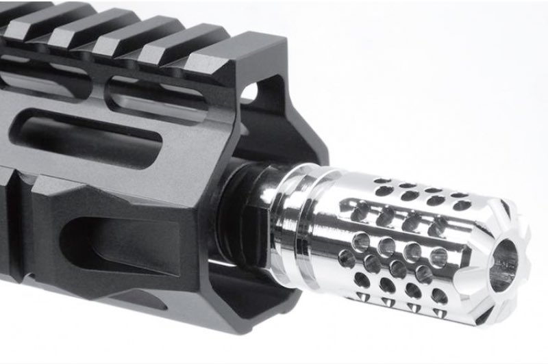 Dytac (SLR Rifleworks) SLR Synergy Mini Compensator 5.56 (14mm CCW/ Titanium Silver)
