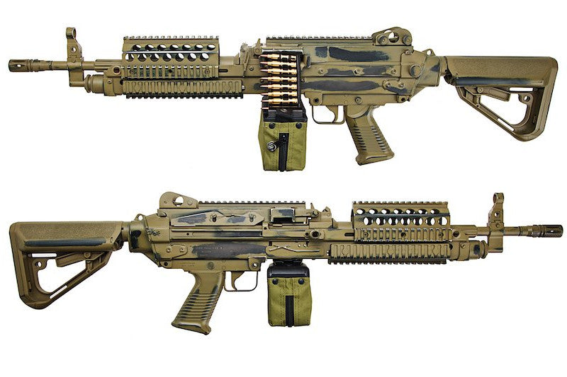 T8 X A&K SP System MK46 MOD0 LMG AEG Battleworn Ver. Airsoft Gun (Dark ...