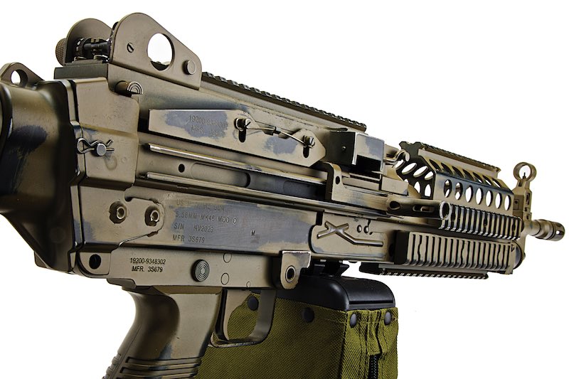 T8 X A&K SP System MK46 MOD0 LMG AEG Battleworn Ver. Airsoft Gun (Dark Earth)