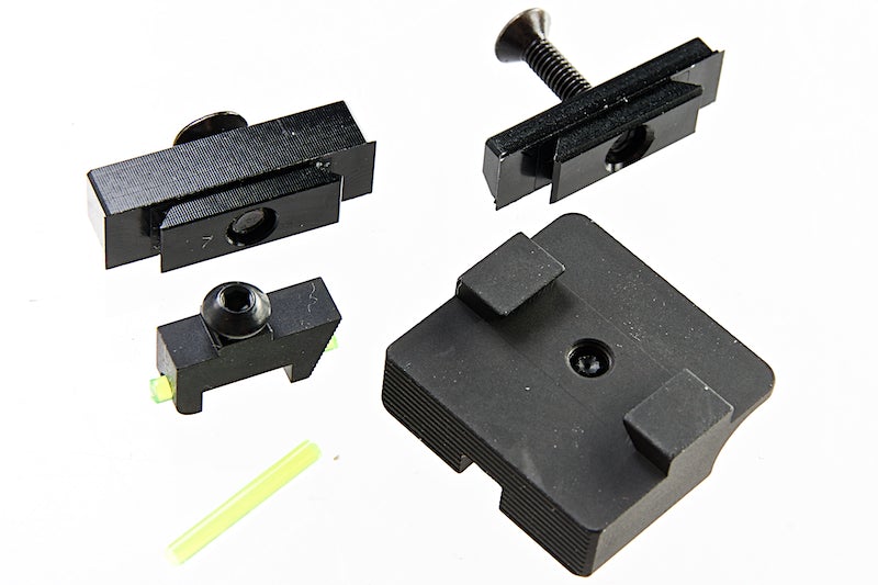 Detonator TTI Ultimate Fiber Optic Steel Sight Set for Marui Model 17 / 18C GBB