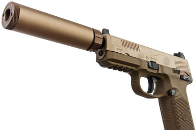 Tokyo Marui Tactical Silencer for Tokyo Marui FNX-45 / HK45 Tactical Gas Pistol (16mm CW/ Dark Earth)
