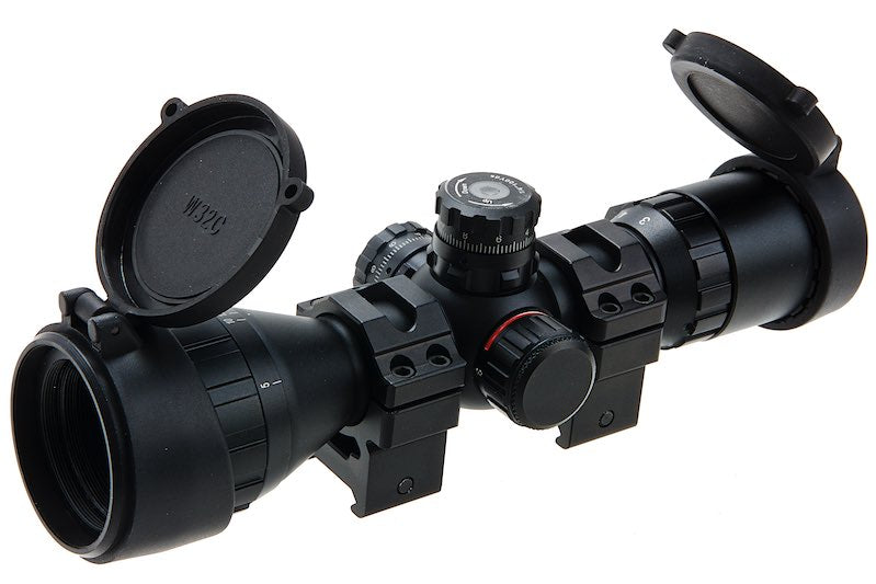 Tokyo Marui New 3-9x32 Illuminated Short Zoom Scope (Mil-Dot Reticle)