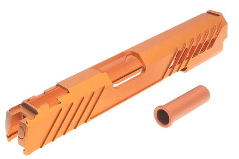 Dr.Black Type 300R Aluminum Slide For Tokyo Marui Hi Capa 5.1 GBB Airsoft Pistol (Orange)