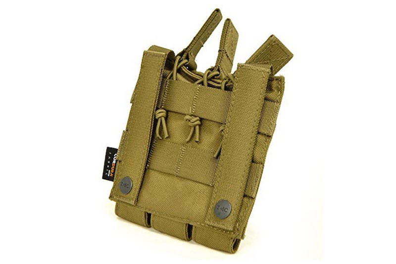 TMC Molle Tri Open Top Magazine Pouch for MP7 (Khaki)