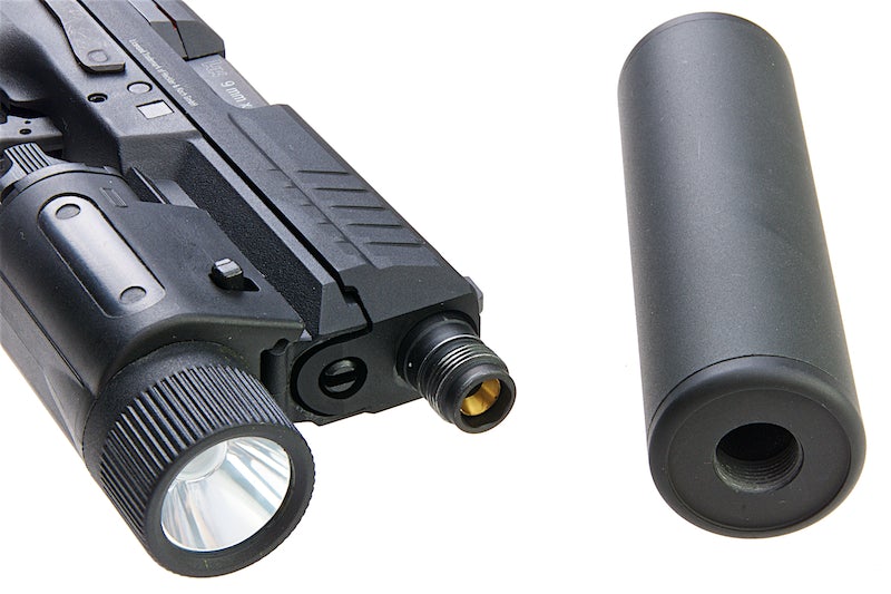 Umarex (VFC) VP9 GBB Pistol (Threaded Barrel) (w/ Silencer & Flashlight)