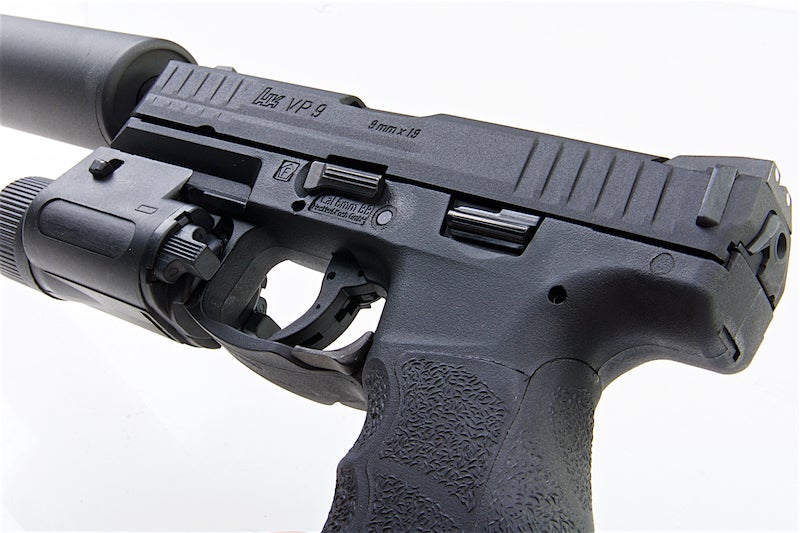Umarex (VFC) VP9 GBB Pistol (Threaded Barrel) (w/ Silencer & Flashlight)