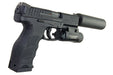 Umarex (VFC) VP9 GBB Pistol (Threaded Barrel) (w/ Silencer & Flashlight)