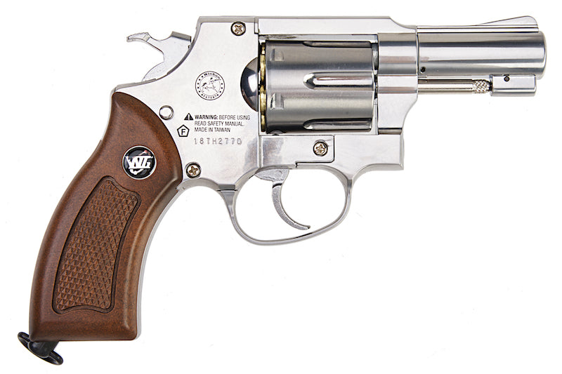 Gun Heaven (WinGun) 731 Sheriff M36 2.5 inch Co2 Revolver (Brown Grip/ Silver)