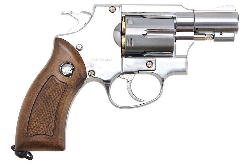 WinGun 733 2" 6mm Co2 Revolver (Brown Grip/ Silver)