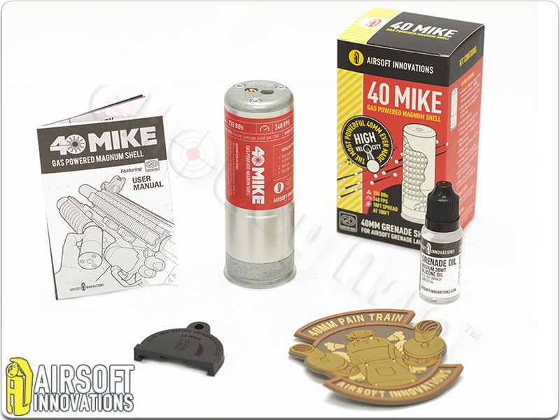 Airsoft Innovation 40 Mike Gas Powered Magnum Shell (40mm Cartrdige)