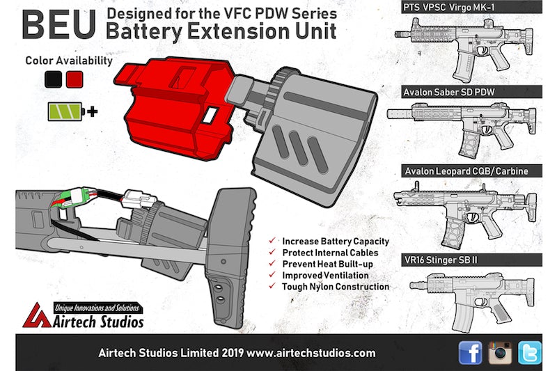 Airtech Studios BEUTM Battery Extension Unit for VFC Avalon PDW AEG