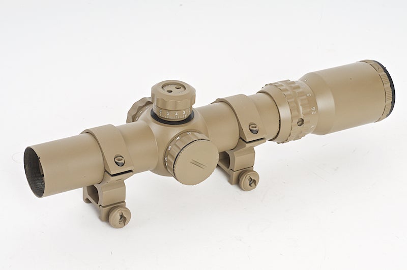 AIM 1-4X24SE Tactical Illuminated Crosshair Scope (Red / Green Reticle/ Dark Earth)