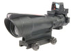 Arrow Optics TA11D 3.5x32 Fiber Illuminated Red Crosshair ACOG Scope with RMR Red Dot Sight
