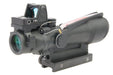 Arrow Optics TA11D 3.5x32 Fiber Illuminated Red Crosshair ACOG Scope with RMR Red Dot Sight