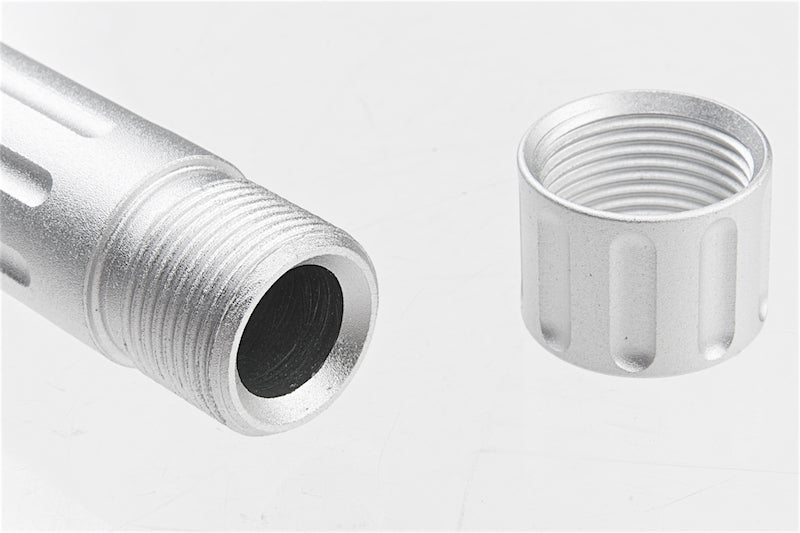 EA 9INE 14mm CCW Threaded Barrel for Marui Model 19 GBB (Silver)
