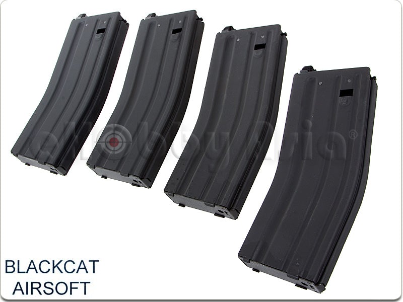 Blackcat 30rd/120rd Aluminum Magazine for Systema PTW AEG (4pcs)
