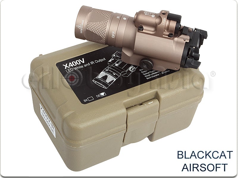 Blackcat 400V LED White and IR  w/ Red Laser (500 Lumens, Tan)